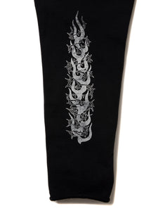 Fade Wash Sweat Pants(Thorn & Flames)