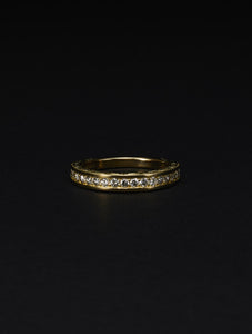 Engraved Pave Ring