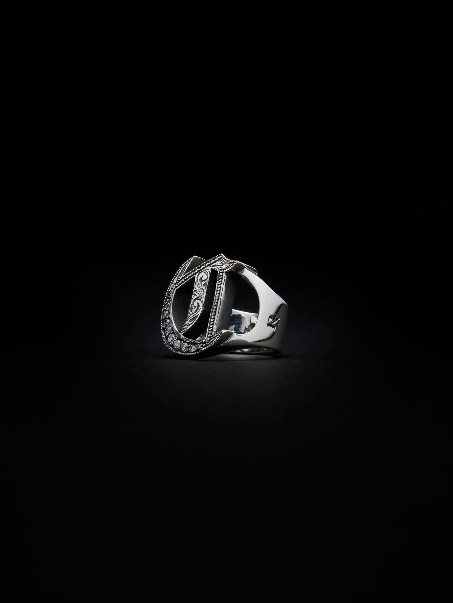Engraved Initial Ring