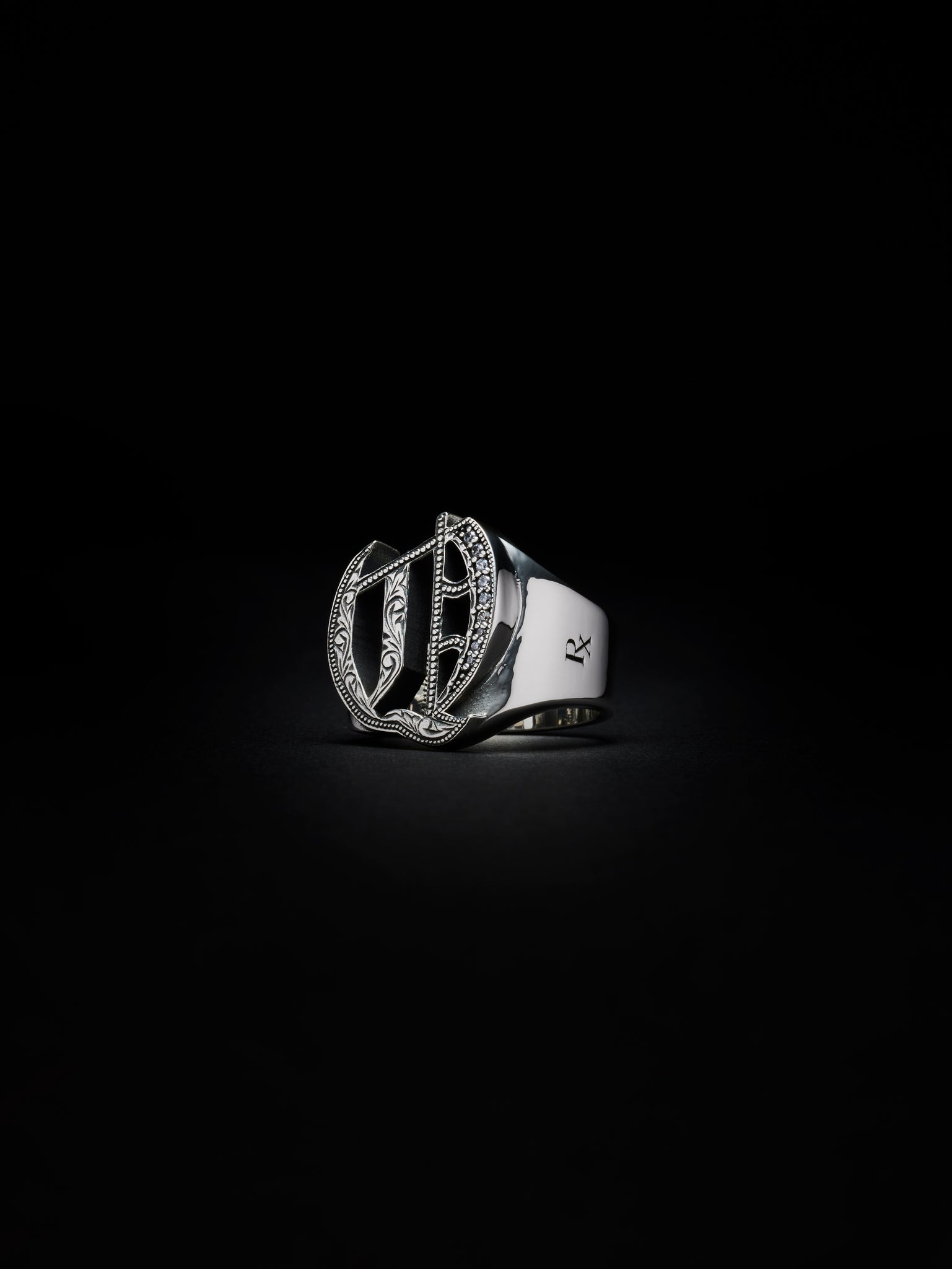 Engraved Initial Ring