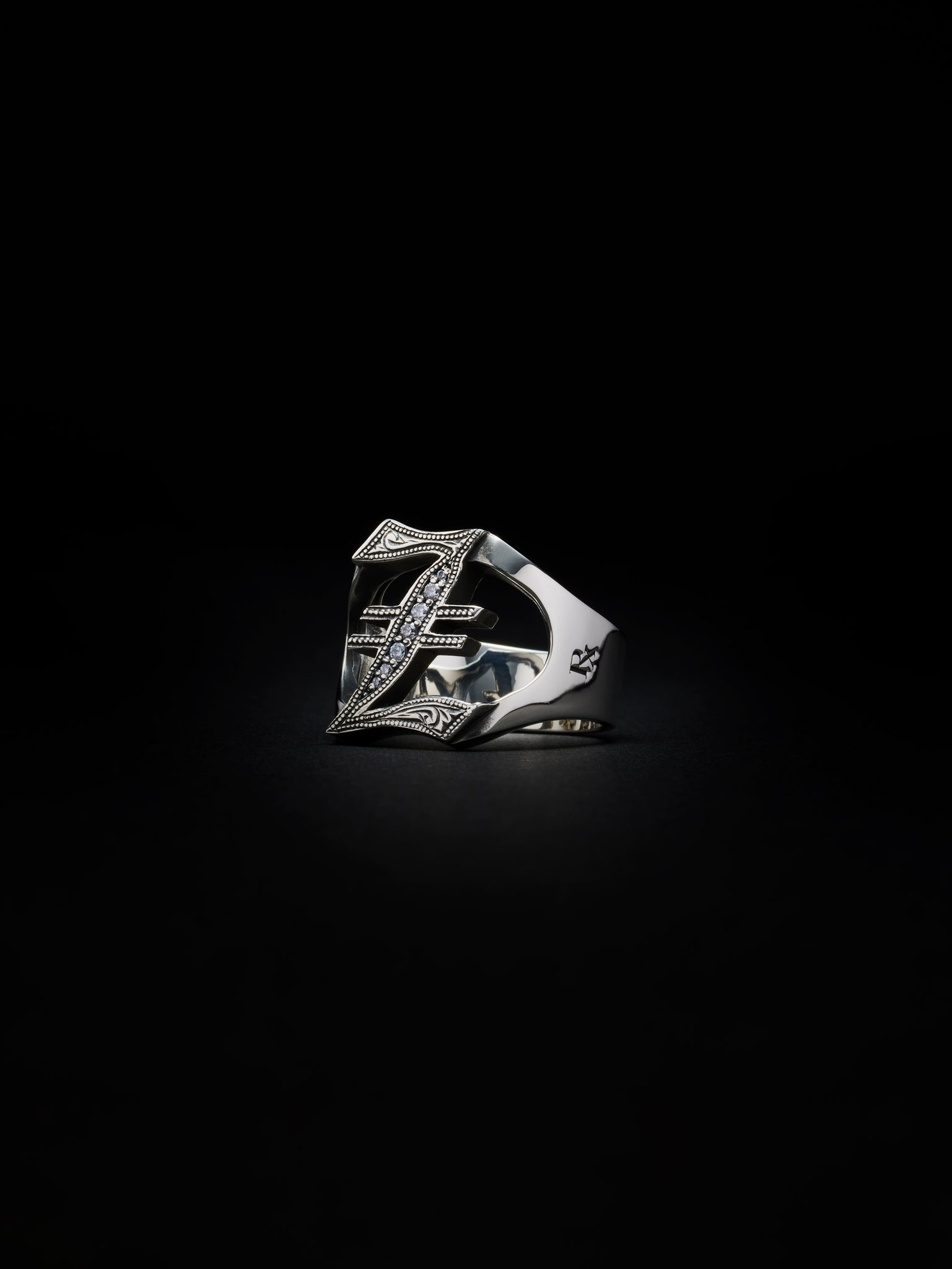 Engraved Initial Ring