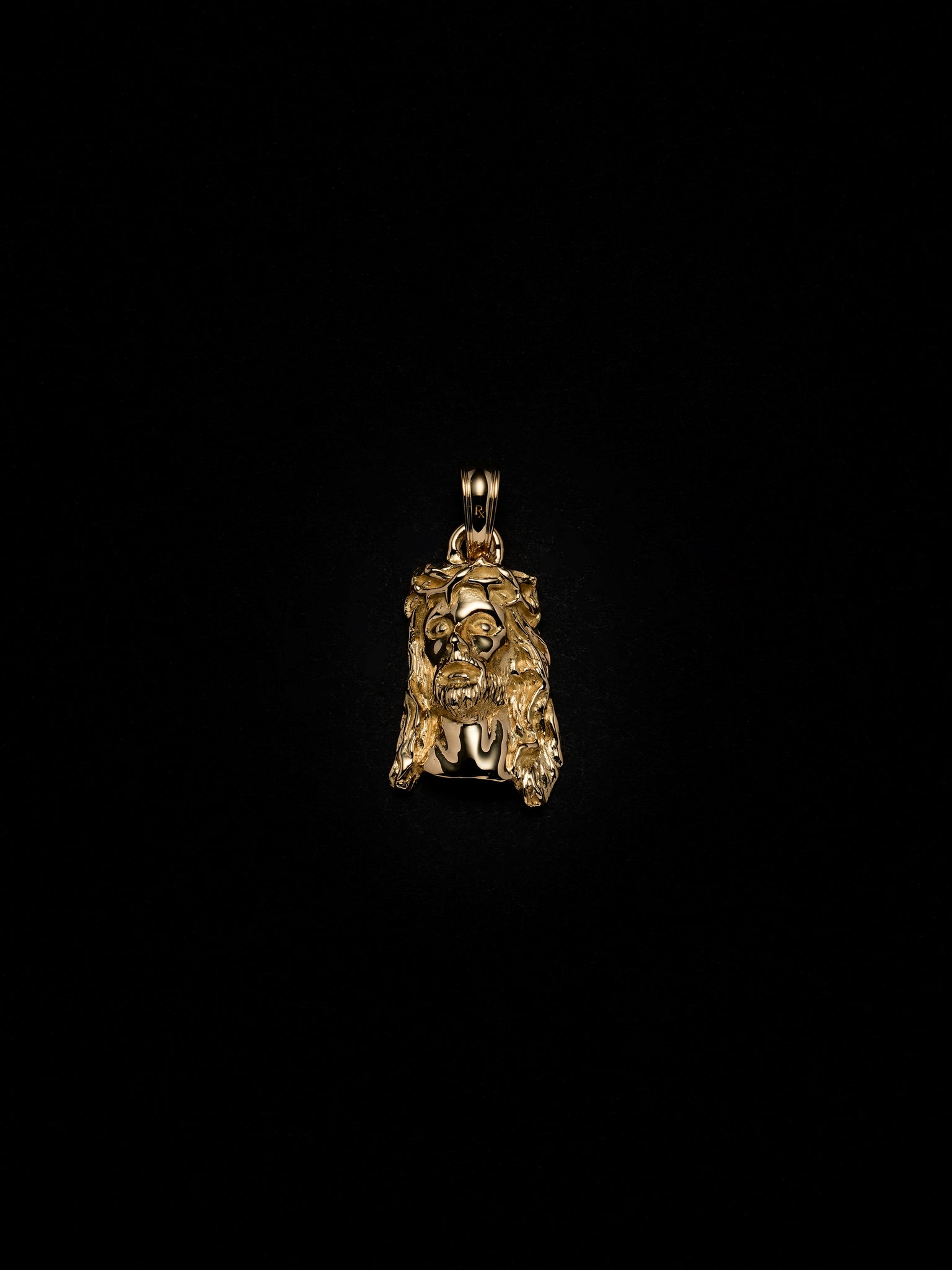 Solid Back Jesus Large Pendant