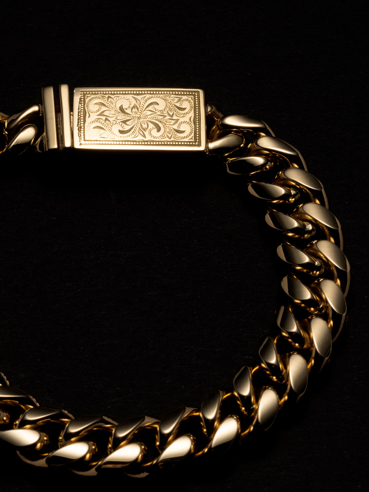 Engraved Box Crasp Bracelet