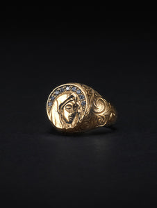 Engraved Mary Ring
