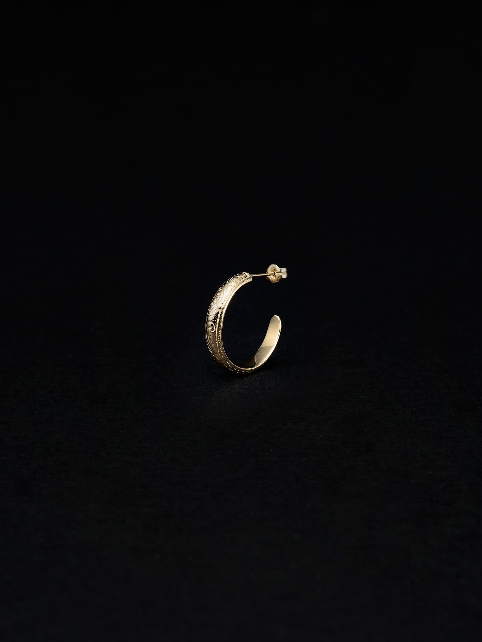 Engraved Hoop Earring (Single)