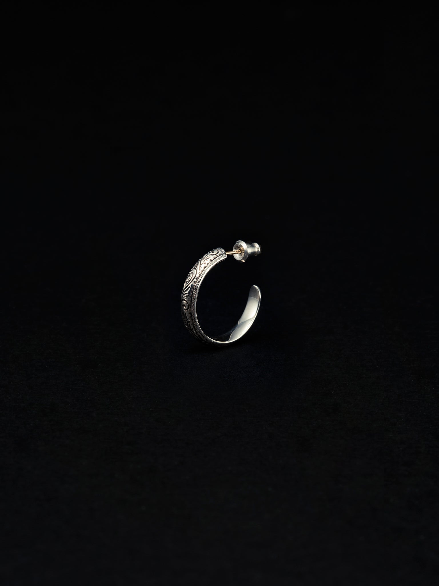 Engraved Hoop Earring (Single)